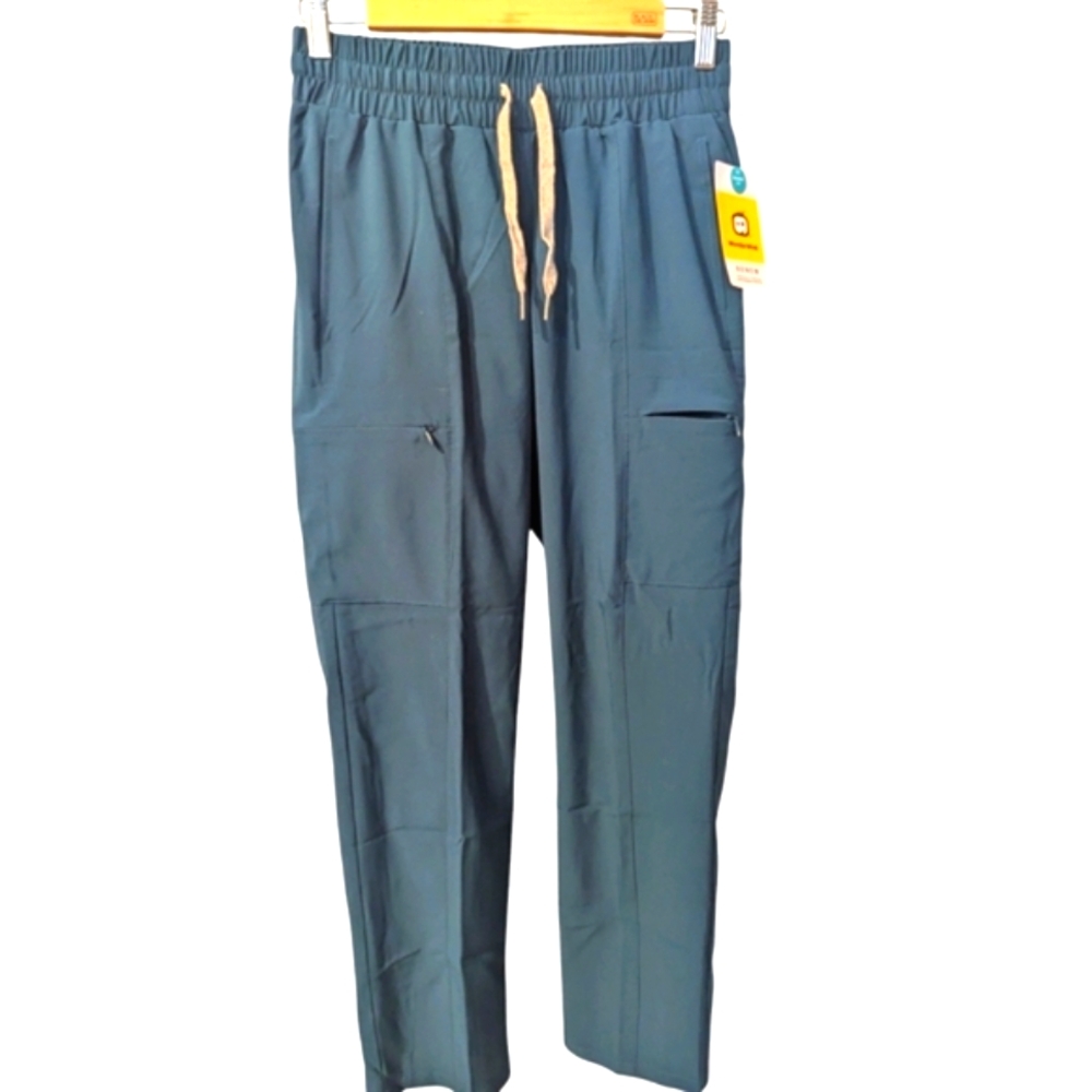 WonderWink Cari Track Cargo Pant Jogger Pant XSP Turquoise